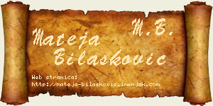 Mateja Bilašković vizit kartica